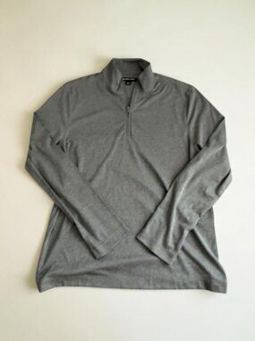 MICHAEL KORS Men’s Gray Quarter Zip Size Large